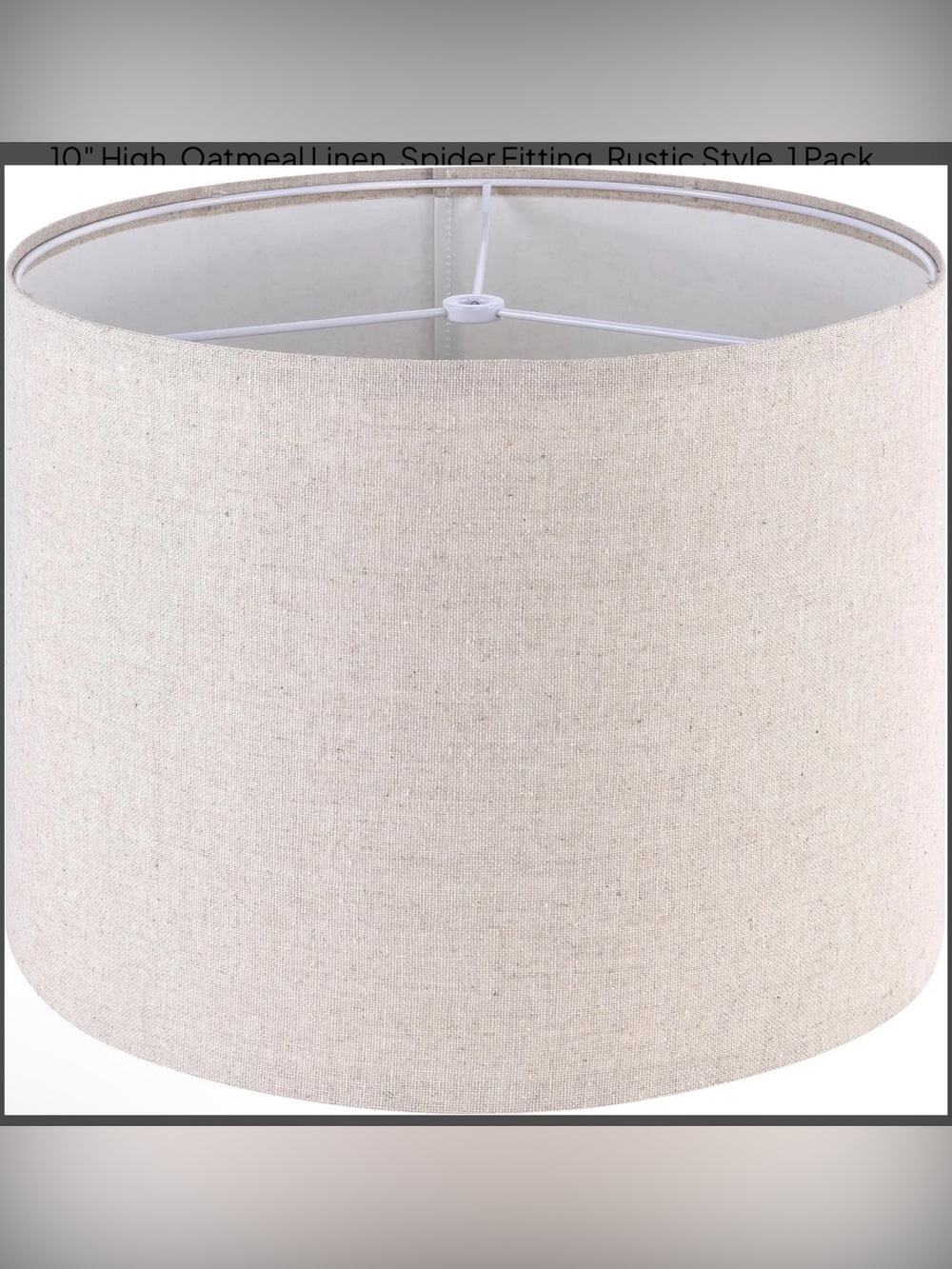 GO&SO Beige Drum Lamp Shade - 13" Top x 13" Bottom x 10" High, Oatmeal Linen, Sp